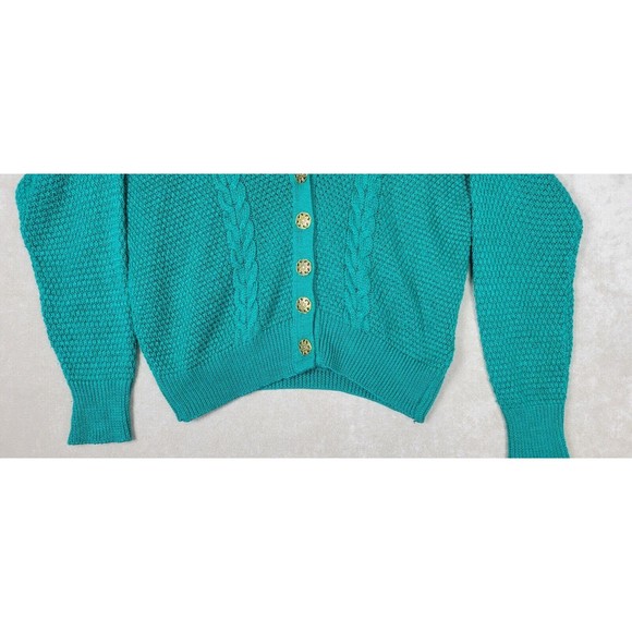Alison J Vintage Women's Knit Cardigan and Sleeveless Top Combo Green Size XL - Picture 7 of 16